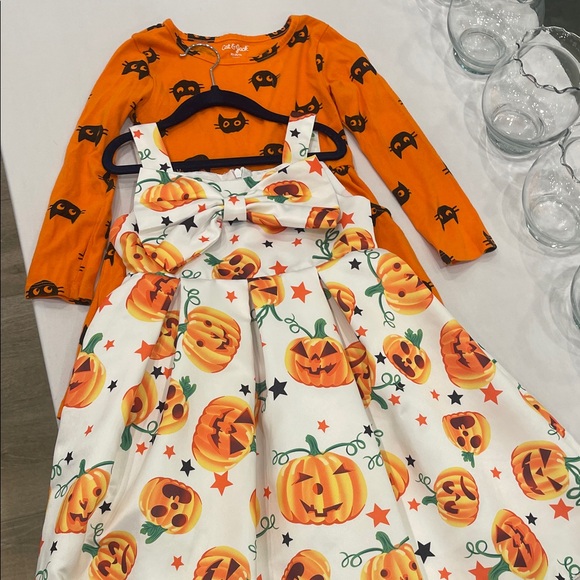 Cat & Jack Other - Cat & Jack Halloween Pumpkin Dresses- set of TWO Orange 4/5T